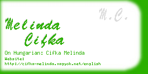 melinda cifka business card